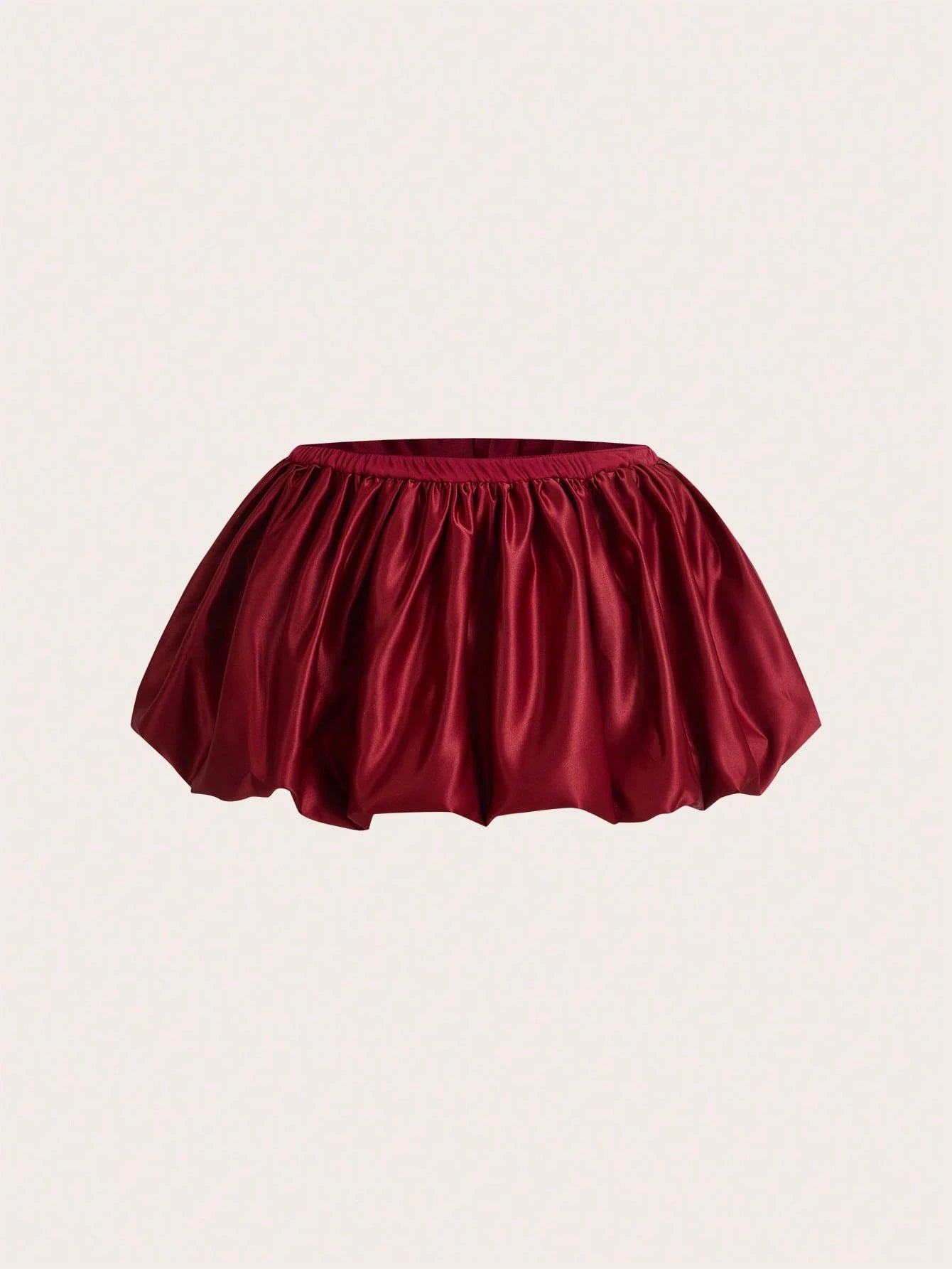 ICON Y2K Solid Color Low Waist Pleated Bubble Fower Mini Skirt