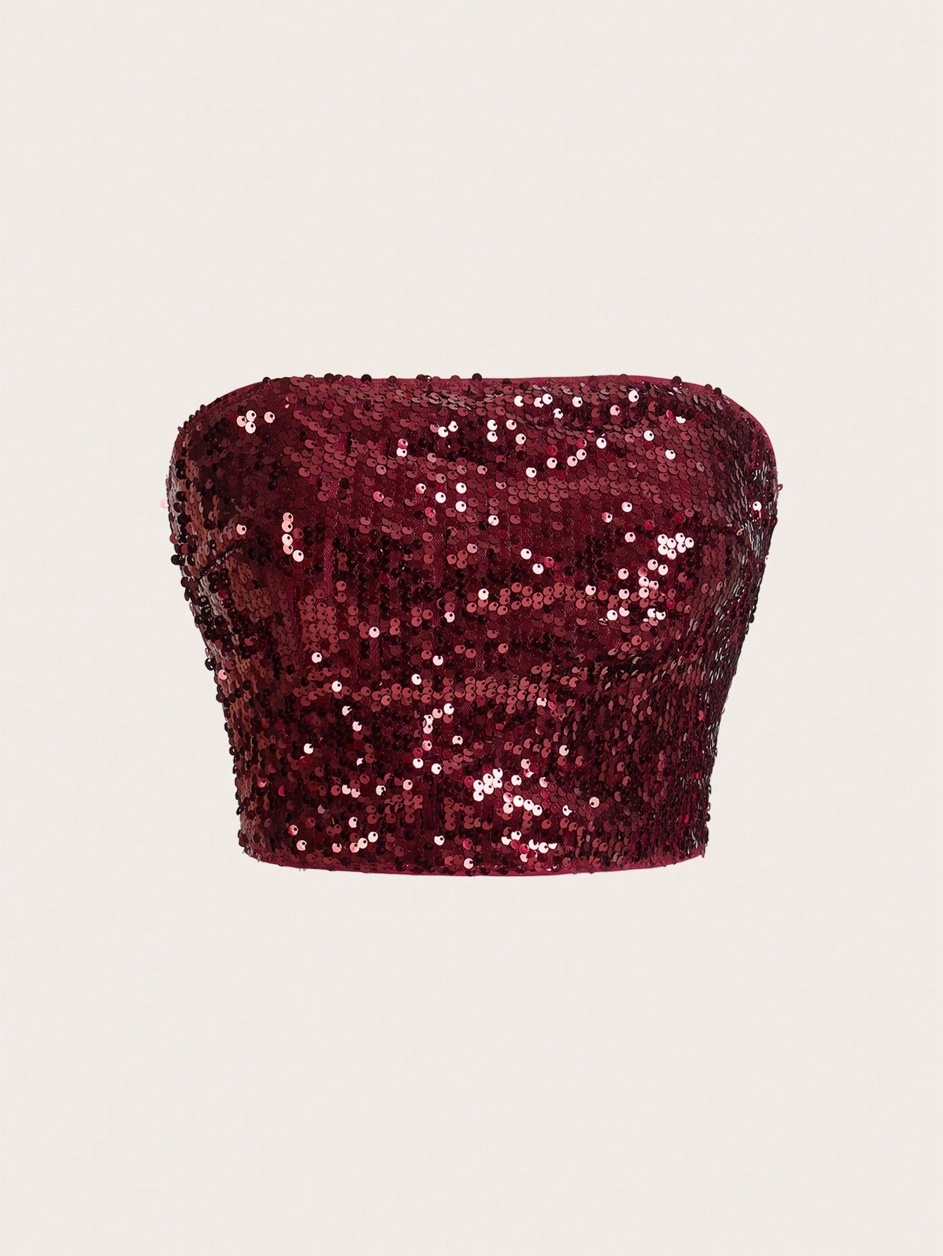 ICON Fashionable Party Sequin Cropped Bustier Top