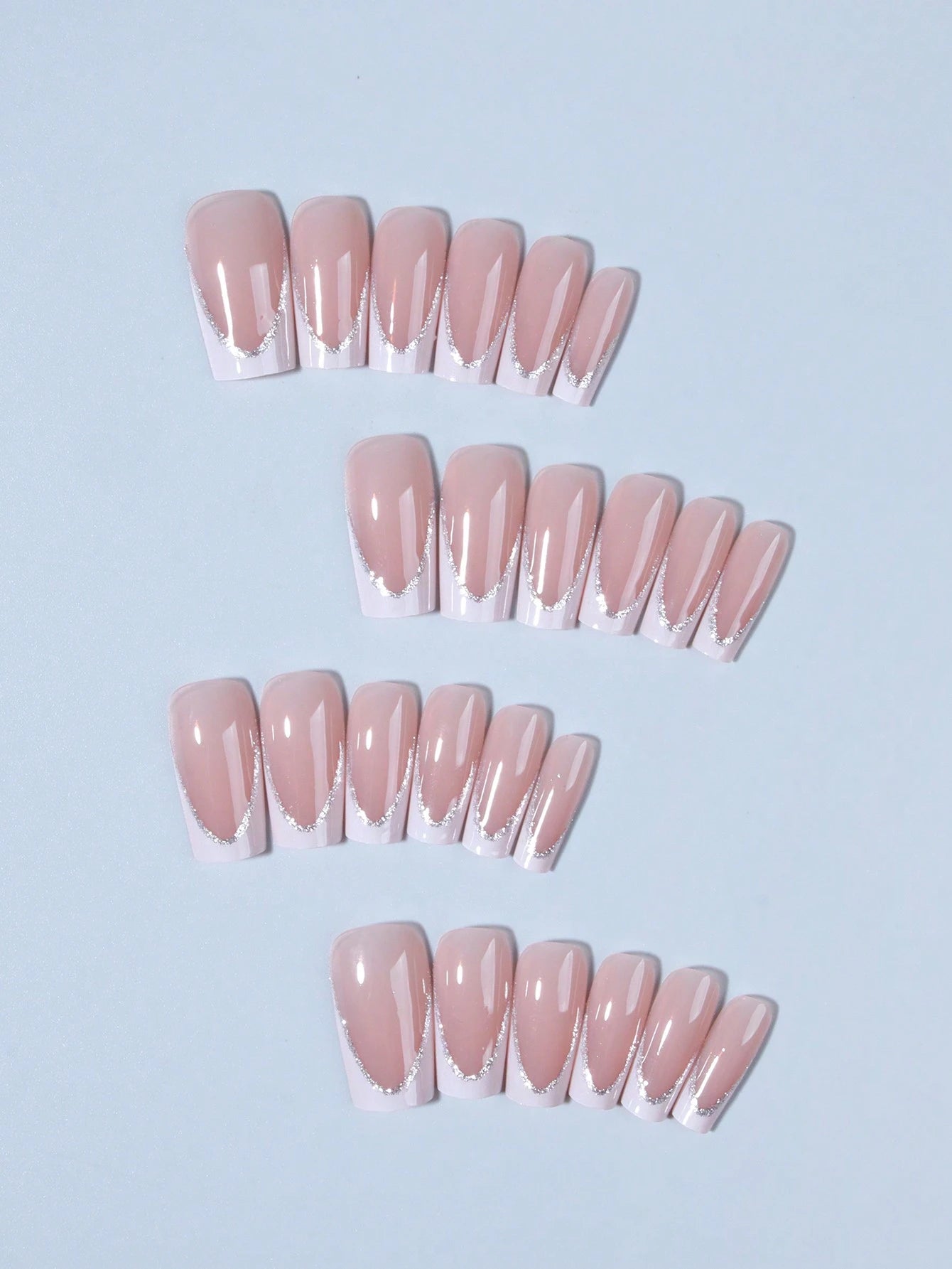 Elevate Your Style With, 24Pcs/Set Long Coffin Red French Tip Press on Nails Tips Chic Minimalist Style - Reusable Design Fake Nail,Contain 1Pc Jelly Glue and 1Pc Nail File, Acrylic Fake Nails for Women and Girls, Daily Life and Party Use