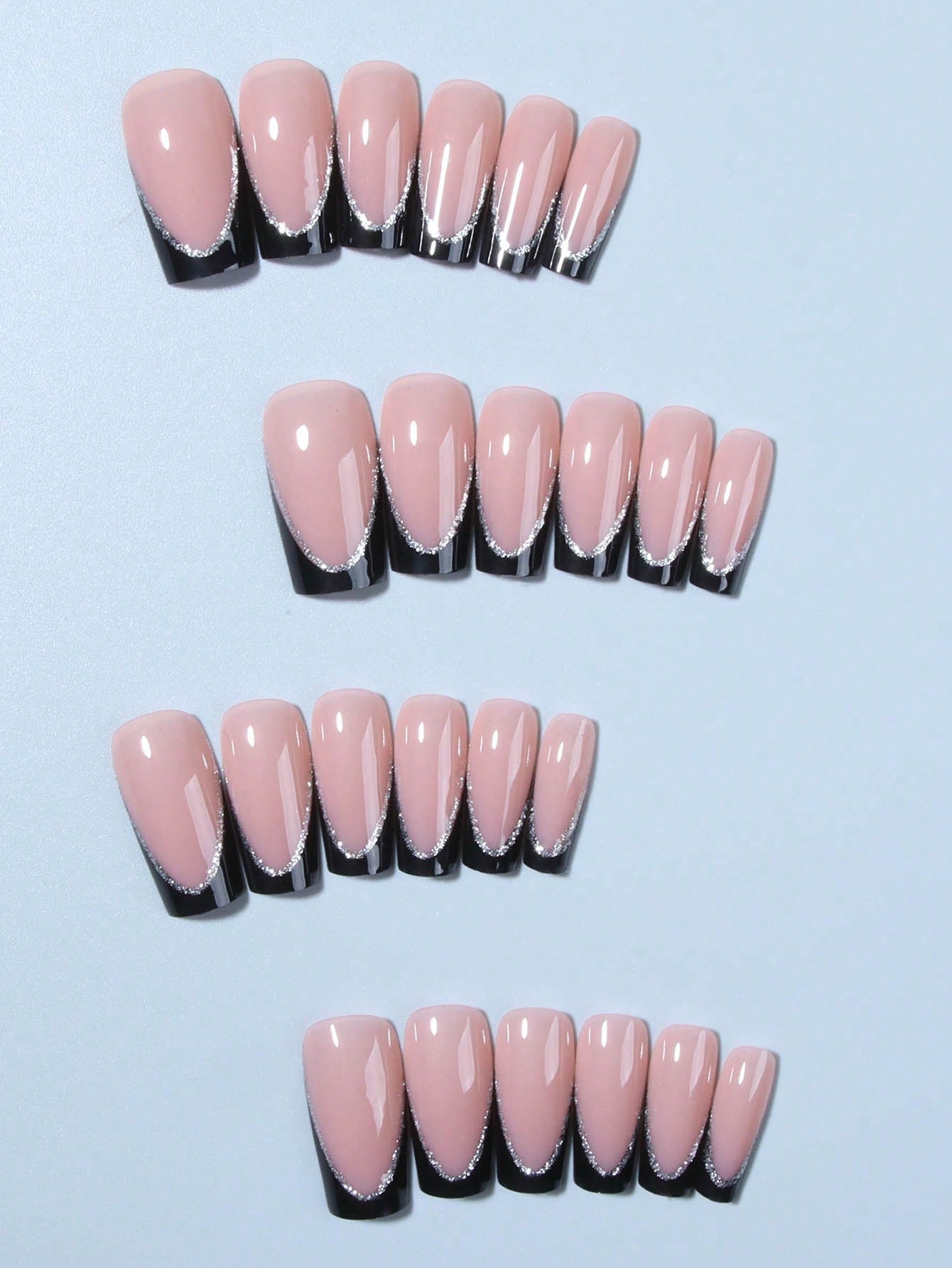 Elevate Your Style With, 24Pcs/Set Long Coffin Red French Tip Press on Nails Tips Chic Minimalist Style - Reusable Design Fake Nail,Contain 1Pc Jelly Glue and 1Pc Nail File, Acrylic Fake Nails for Women and Girls, Daily Life and Party Use