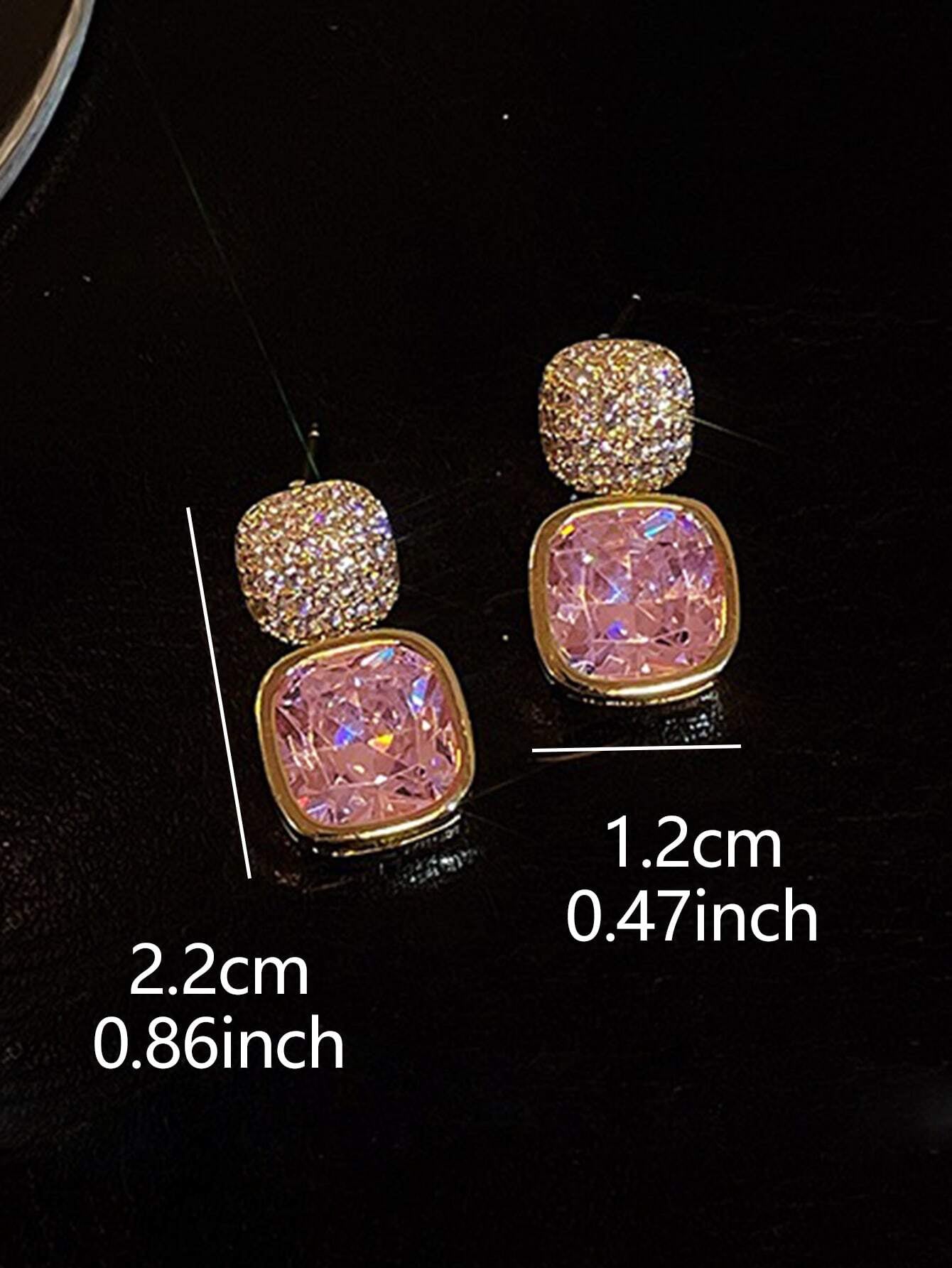 Rhinestone Decor Earrings