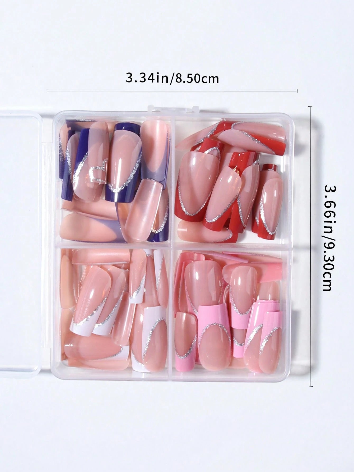 Elevate Your Style With, 24Pcs/Set Long Coffin Red French Tip Press on Nails Tips Chic Minimalist Style - Reusable Design Fake Nail,Contain 1Pc Jelly Glue and 1Pc Nail File, Acrylic Fake Nails for Women and Girls, Daily Life and Party Use