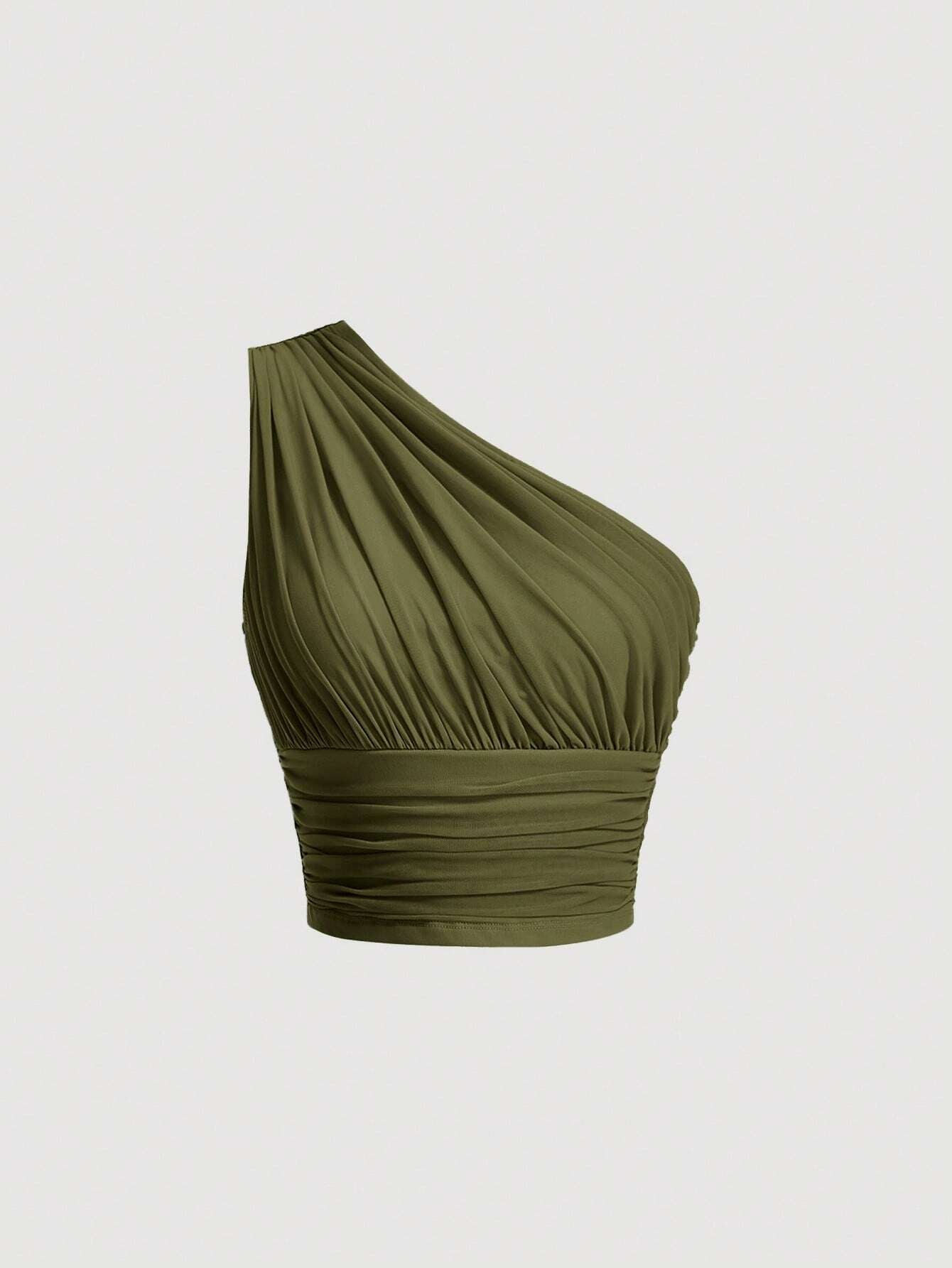 MOD One Shoulder Ruched Crop Top