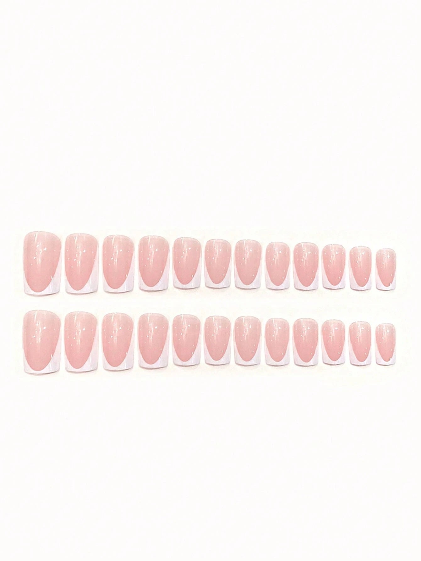 24Pcs Pack Elegant & Versatile French Style Short Flat Headed & White with French Tips False Nails with Jelly Glue & Nail File, Suitable for Travel, Leisure, Entertainment, Parties, Dances and Daily Wear Press on Nails Nail Supplies