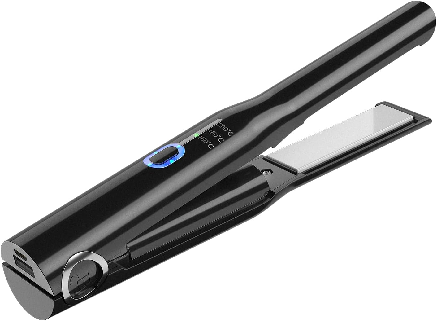 Cordless Hair Straightener,2-In-1 Iron 3 Temp Modes,Usb-C Rechargeable, Fast Heating,Straightening & Curling,Portable and Travel Friendly, Flat Iron for Thin & Thick Hair on the Go (Black)