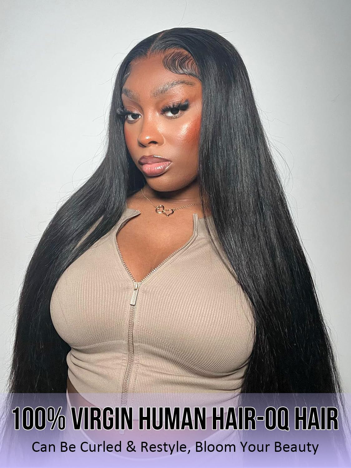 5X7 Wear and Go Glueless Wigs Human Hair Straight Wigs OQ Hair Glueless Wigs Human Hair Pre Cut Lace Front Wigs Human Hair Pre Plucked Beginner Friendly for Women 22Inch