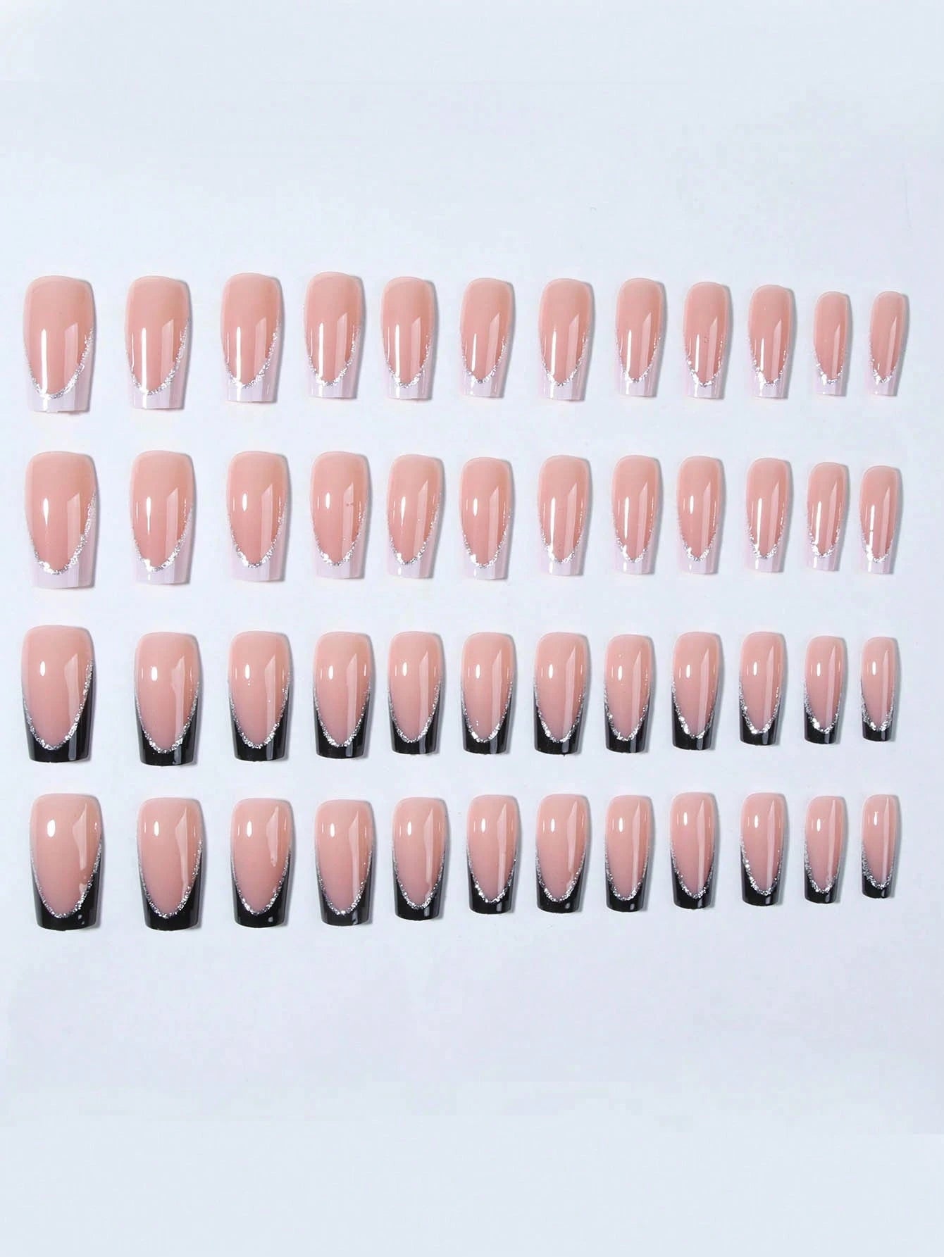 Elevate Your Style With, 24Pcs/Set Long Coffin Red French Tip Press on Nails Tips Chic Minimalist Style - Reusable Design Fake Nail,Contain 1Pc Jelly Glue and 1Pc Nail File, Acrylic Fake Nails for Women and Girls, Daily Life and Party Use